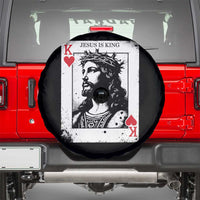 Jesus Is King Playing Card Graphic Spare Tire Cover King of Hearts Christian Faith