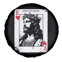 Jesus Is King Playing Card Graphic Spare Tire Cover King of Hearts Christian Faith
