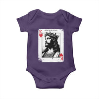 Jesus Is King Playing Card Graphic Baby Onesie King of Hearts Christian Faith