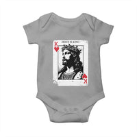 Jesus Is King Playing Card Graphic Baby Onesie King of Hearts Christian Faith