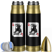 Jesus Is King Playing Card Graphic Bullet Tumbler King of Hearts Christian Faith