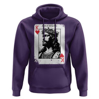 Jesus Is King Playing Card Graphic Hoodie King of Hearts Christian Faith