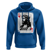 Jesus Is King Playing Card Graphic Hoodie King of Hearts Christian Faith