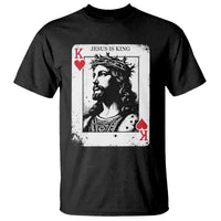 Jesus Is King Playing Card Graphic T Shirt King of Hearts Christian Faith