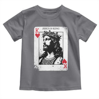 Jesus Is King Playing Card Graphic Toddler T Shirt King of Hearts Christian Faith