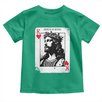 Jesus Is King Playing Card Graphic Toddler T Shirt King of Hearts Christian Faith