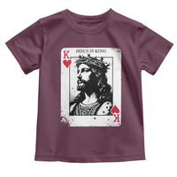 Jesus Is King Playing Card Graphic Toddler T Shirt King of Hearts Christian Faith