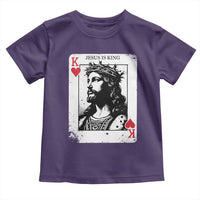 Jesus Is King Playing Card Graphic Toddler T Shirt King of Hearts Christian Faith