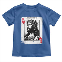 Jesus Is King Playing Card Graphic Toddler T Shirt King of Hearts Christian Faith