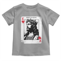 Jesus Is King Playing Card Graphic Toddler T Shirt King of Hearts Christian Faith