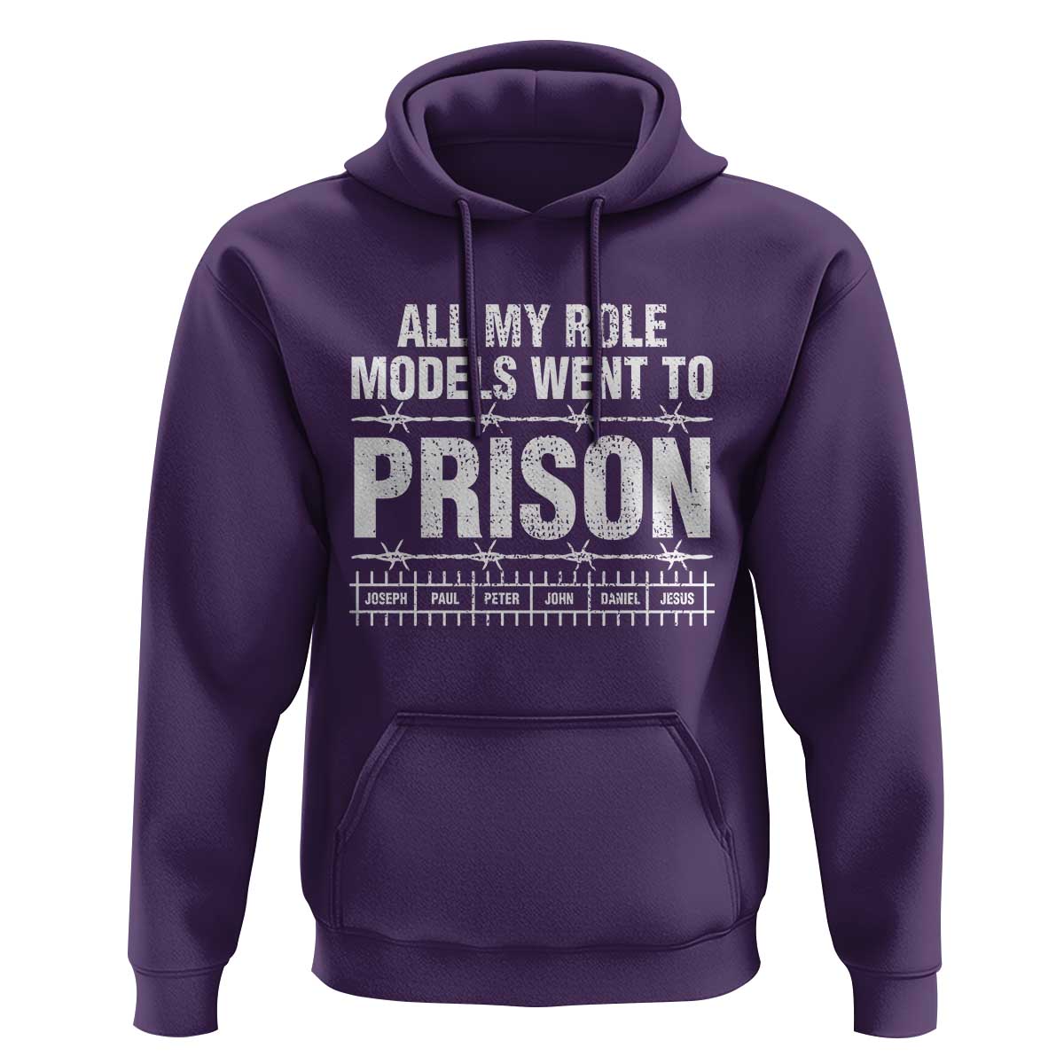 All My Role Models Went To Prison Hoodie Biblical History Heroes Faith Statement
