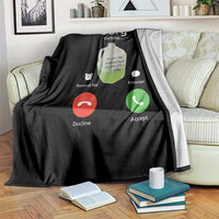 Funny Borg Drink Caling Meme Throw Blanket College Party Drink Viral Humor