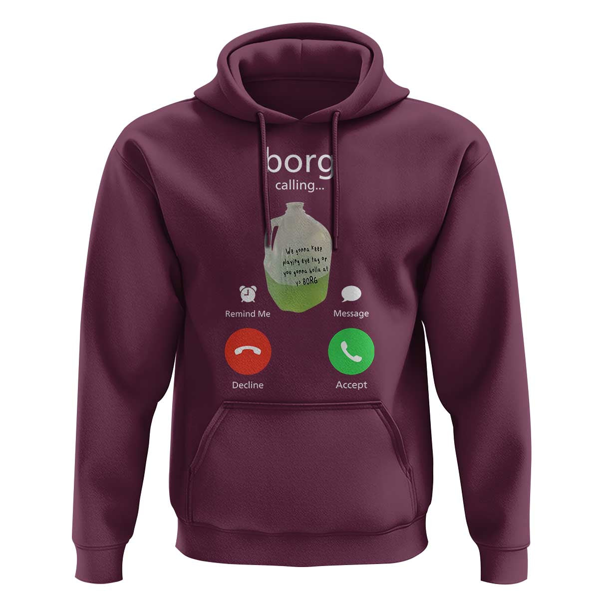 Funny Borg Drink Caling Meme Hoodie College Party Drink Viral Humor