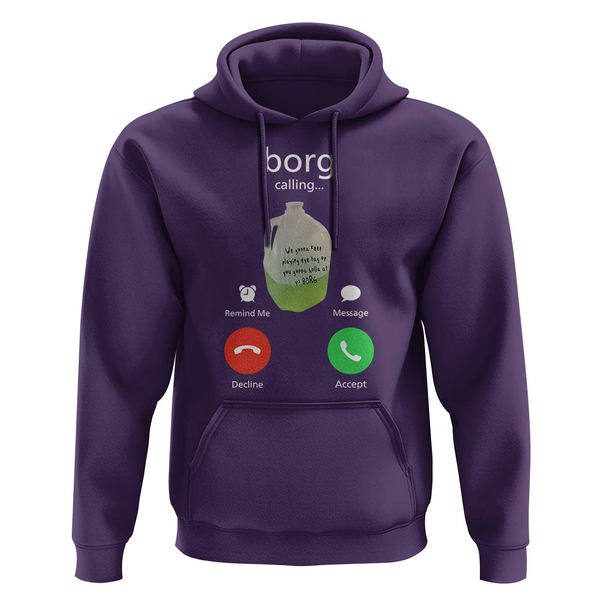 Funny Borg Drink Caling Meme Hoodie College Party Drink Viral Humor