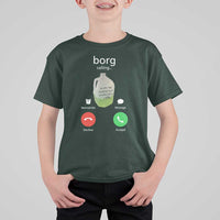 Funny Borg Drink Caling Meme T Shirt For Kid College Party Drink Viral Humor