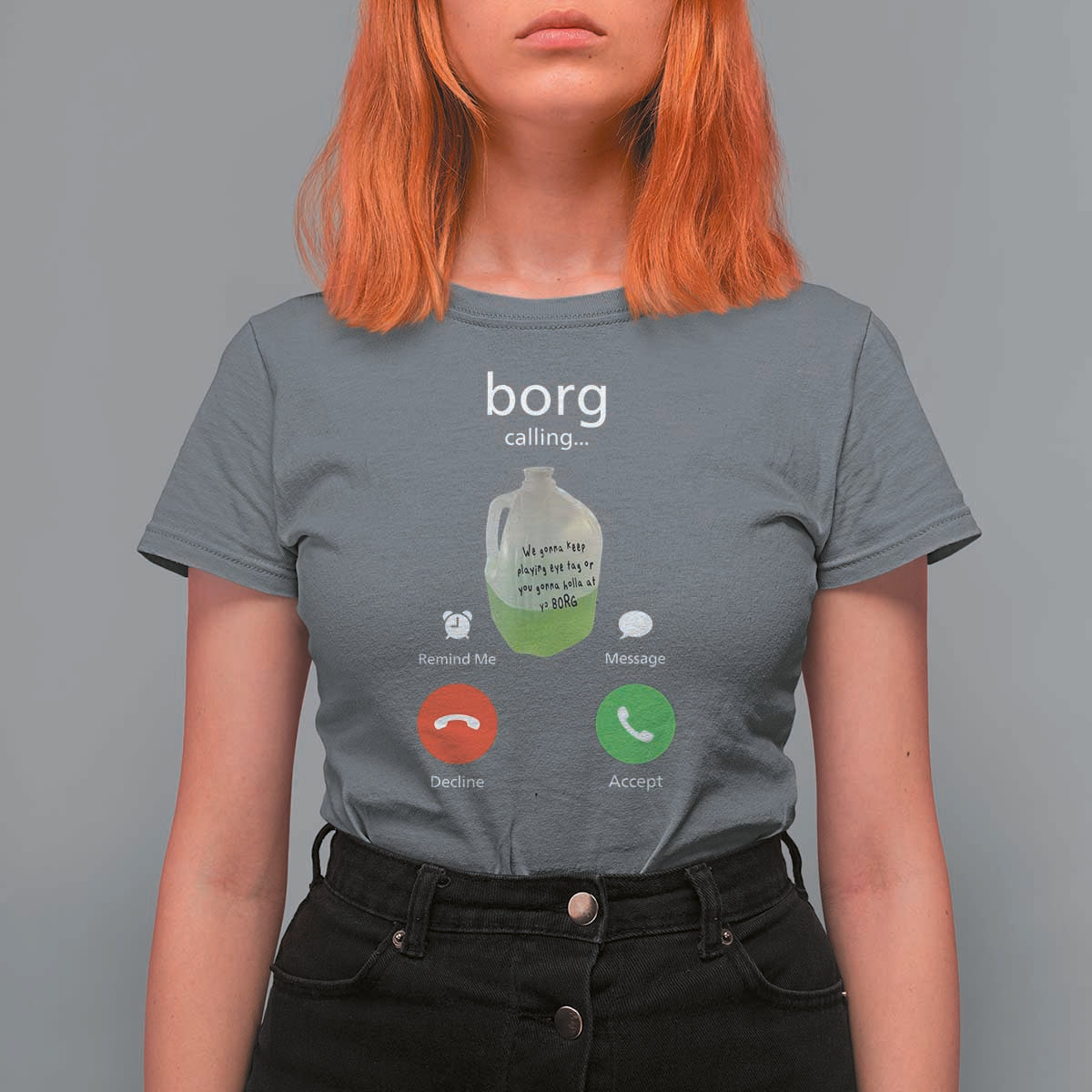Funny Borg Drink Caling Meme T Shirt For Women College Party Drink Viral Humor