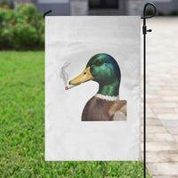 Smoking Mallard Meme Graphic Garden Flag Chaotic Funny Wild Duck Attitude Viral Internet Humor
