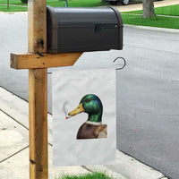 Smoking Mallard Meme Graphic Garden Flag Chaotic Funny Wild Duck Attitude Viral Internet Humor