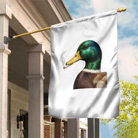 Smoking Mallard Meme Graphic Garden Flag Chaotic Funny Wild Duck Attitude Viral Internet Humor