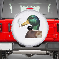 Smoking Mallard Meme Graphic Spare Tire Cover Chaotic Funny Wild Duck Attitude Viral Internet Humor