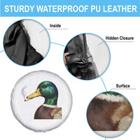 Smoking Mallard Meme Graphic Spare Tire Cover Chaotic Funny Wild Duck Attitude Viral Internet Humor