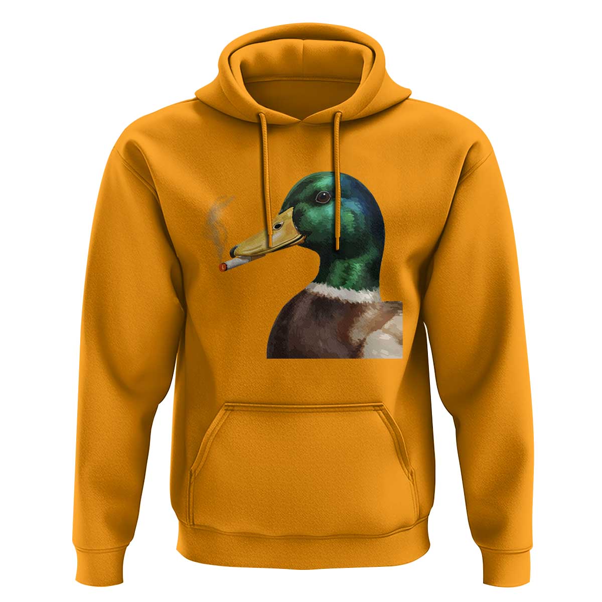 Smoking Mallard Meme Graphic Hoodie Chaotic Funny Wild Duck Attitude Viral Internet Humor
