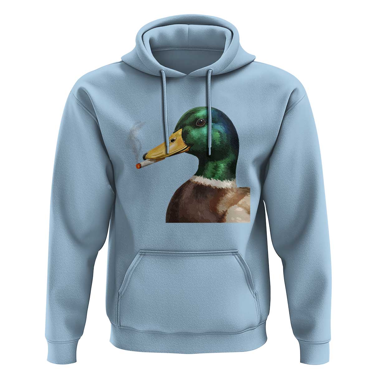 Smoking Mallard Meme Graphic Hoodie Chaotic Funny Wild Duck Attitude Viral Internet Humor