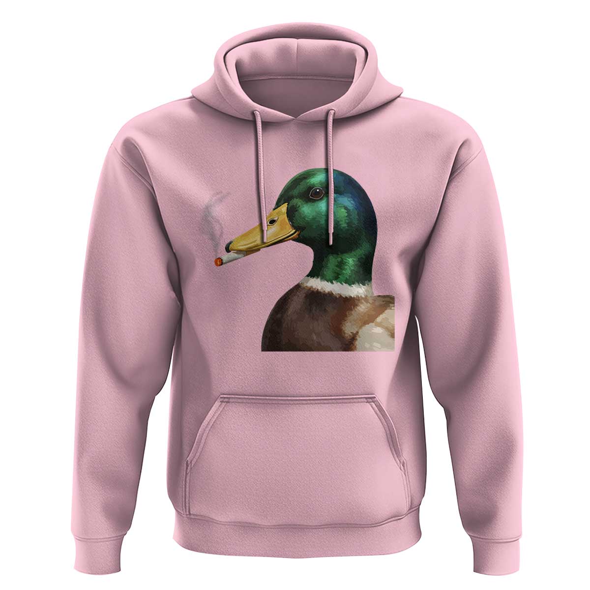 Smoking Mallard Meme Graphic Hoodie Chaotic Funny Wild Duck Attitude Viral Internet Humor