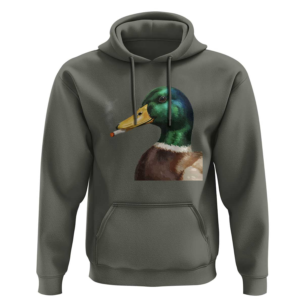 Smoking Mallard Meme Graphic Hoodie Chaotic Funny Wild Duck Attitude Viral Internet Humor