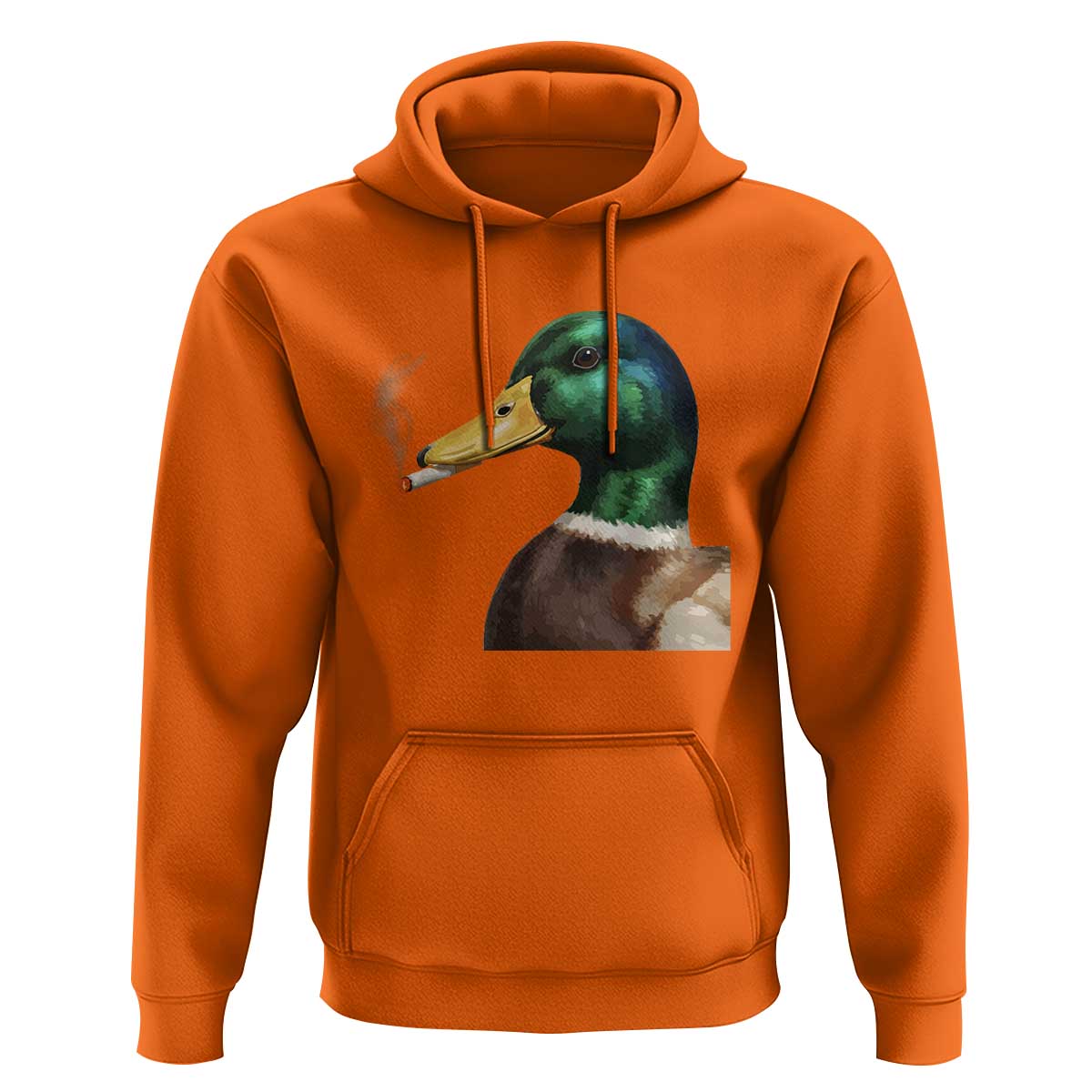 Smoking Mallard Meme Graphic Hoodie Chaotic Funny Wild Duck Attitude Viral Internet Humor