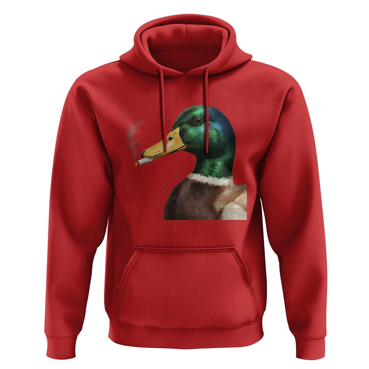 Smoking Mallard Meme Graphic Hoodie Chaotic Funny Wild Duck Attitude Viral Internet Humor