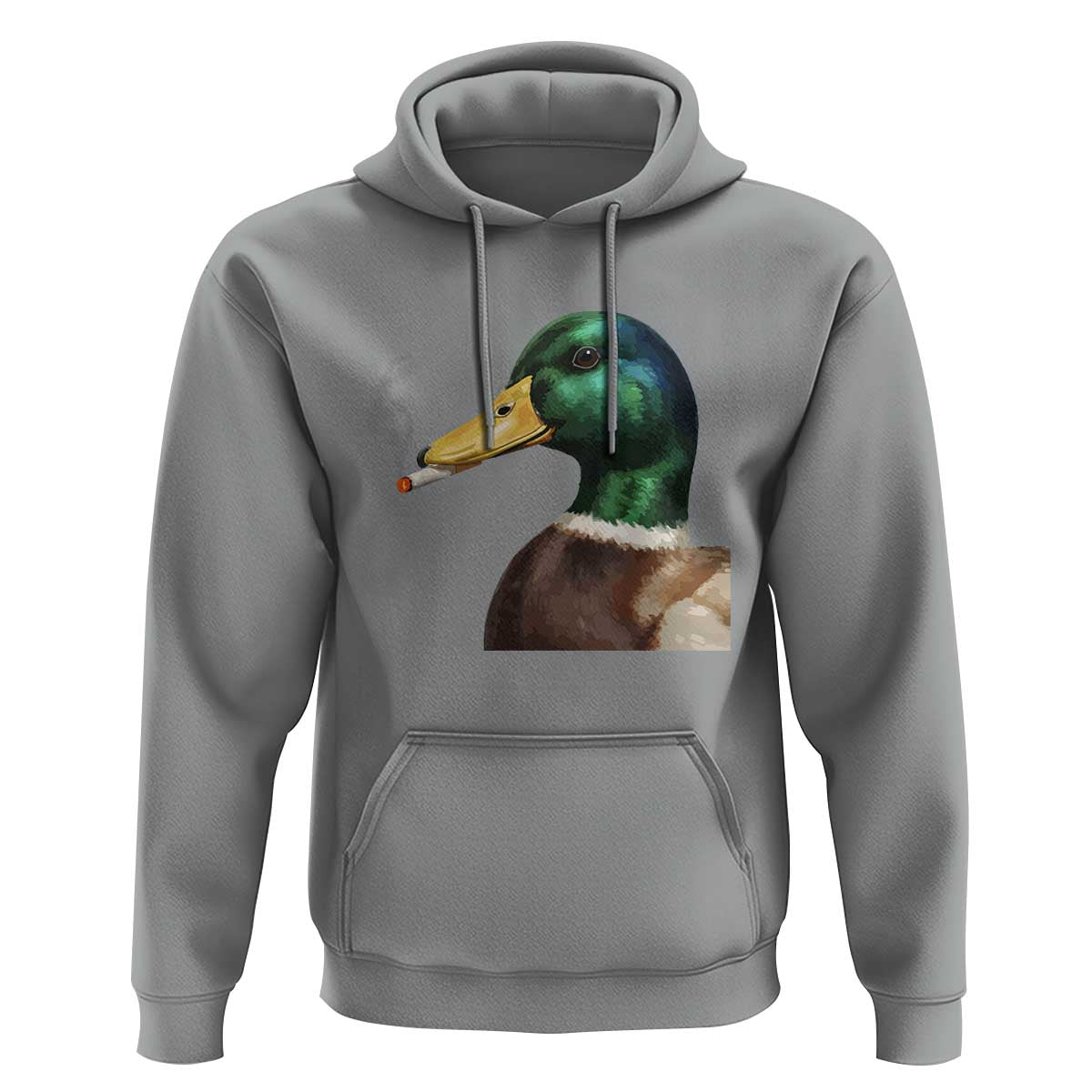 Smoking Mallard Meme Graphic Hoodie Chaotic Funny Wild Duck Attitude Viral Internet Humor