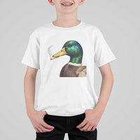 Smoking Mallard Meme Graphic T Shirt For Kid Chaotic Funny Wild Duck Attitude Viral Internet Humor