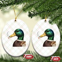 Smoking Mallard Meme Graphic Ceramic Ornament Chaotic Funny Wild Duck Attitude Viral Internet Humor