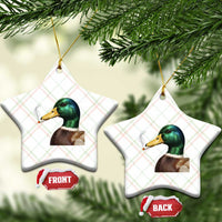 Smoking Mallard Meme Graphic Ceramic Ornament Chaotic Funny Wild Duck Attitude Viral Internet Humor