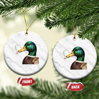 Smoking Mallard Meme Graphic Ceramic Ornament Chaotic Funny Wild Duck Attitude Viral Internet Humor