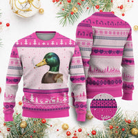 Smoking Mallard Meme Graphic Ugly Christmas Sweater Chaotic Funny Wild Duck Attitude Viral Internet Humor