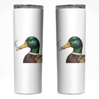 Smoking Mallard Meme Graphic Skinny Tumbler Chaotic Funny Wild Duck Attitude Viral Internet Humor
