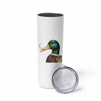 Smoking Mallard Meme Graphic Skinny Tumbler Chaotic Funny Wild Duck Attitude Viral Internet Humor