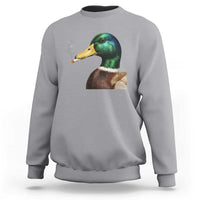 Smoking Mallard Meme Graphic Sweatshirt Chaotic Funny Wild Duck Attitude Viral Internet Humor