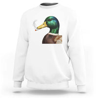 Smoking Mallard Meme Graphic Sweatshirt Chaotic Funny Wild Duck Attitude Viral Internet Humor
