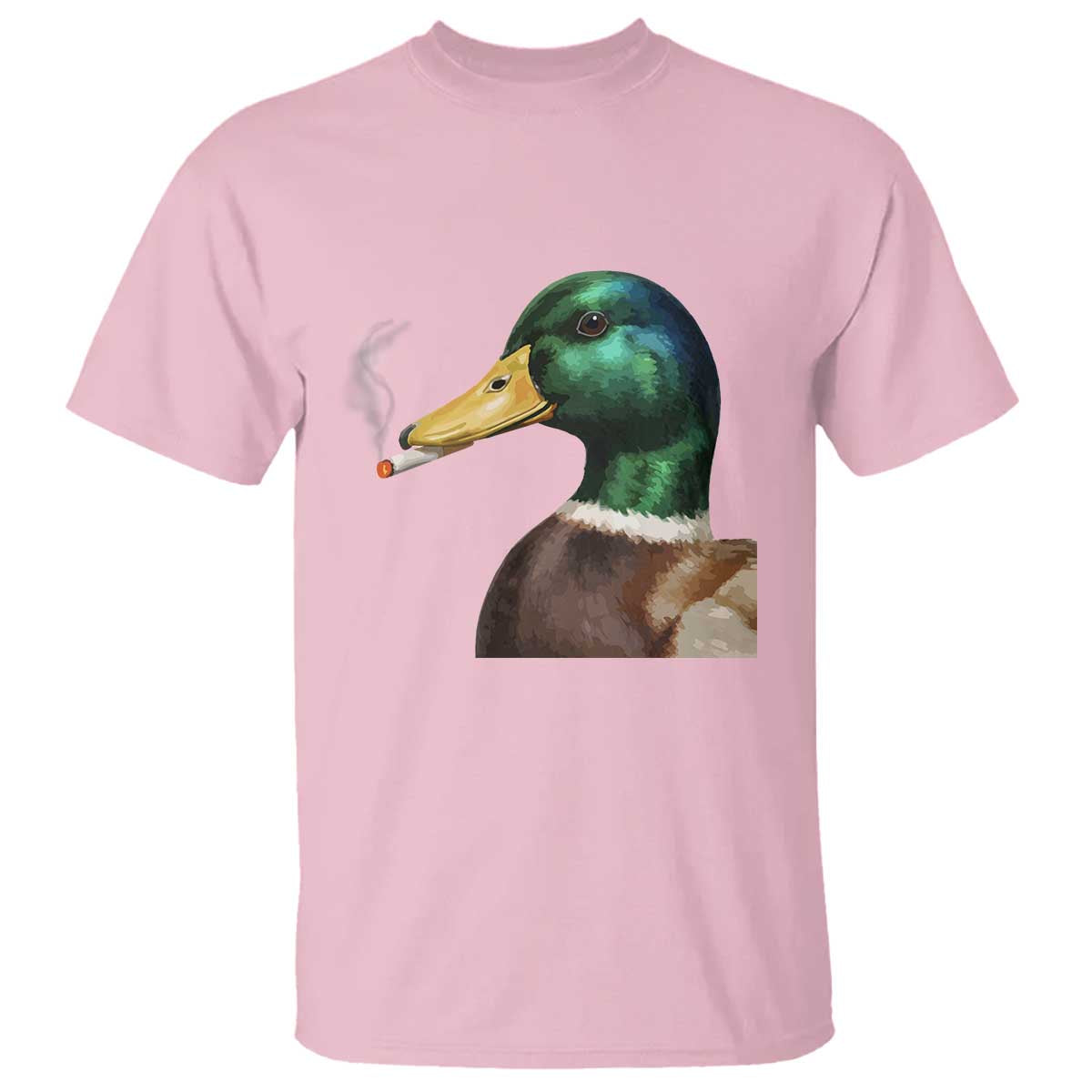 Smoking Mallard Meme Graphic T Shirt Chaotic Funny Wild Duck Attitude Viral Internet Humor