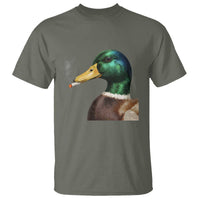 Smoking Mallard Meme Graphic T Shirt Chaotic Funny Wild Duck Attitude Viral Internet Humor