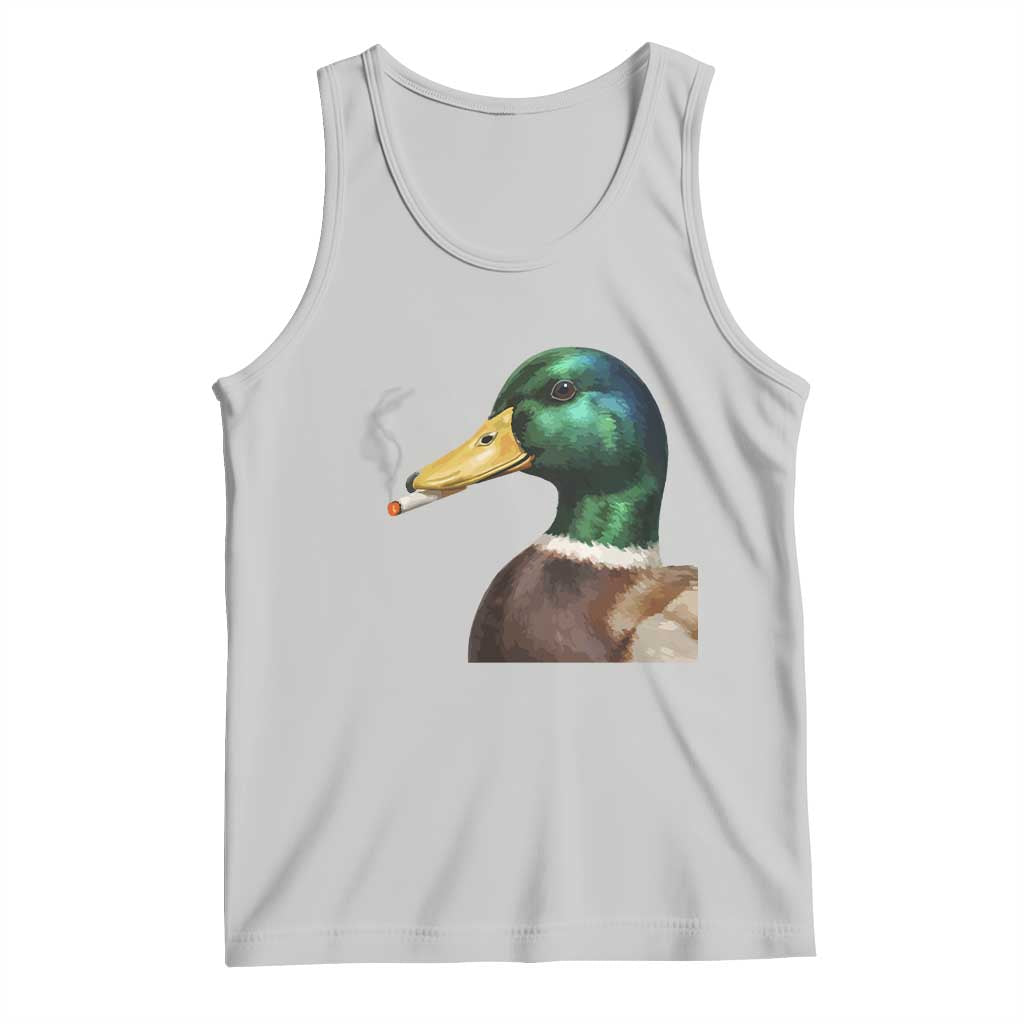 Smoking Mallard Meme Graphic Tank Top Chaotic Funny Wild Duck Attitude Viral Internet Humor