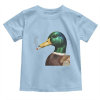Smoking Mallard Meme Graphic Toddler T Shirt Chaotic Funny Wild Duck Attitude Viral Internet Humor
