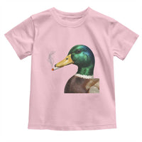 Smoking Mallard Meme Graphic Toddler T Shirt Chaotic Funny Wild Duck Attitude Viral Internet Humor