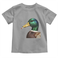 Smoking Mallard Meme Graphic Toddler T Shirt Chaotic Funny Wild Duck Attitude Viral Internet Humor