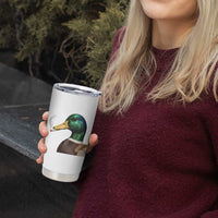 Smoking Mallard Meme Graphic Tumbler Cup Chaotic Funny Wild Duck Attitude Viral Internet Humor