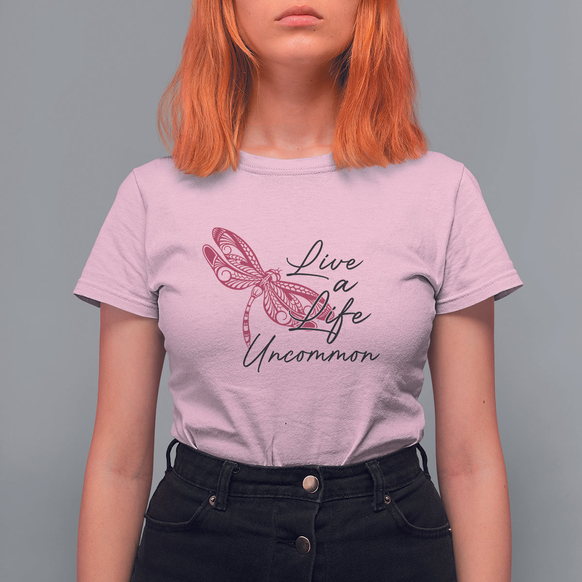 Simple Boho Dragonfly Shirt Live A Life Uncommon Inspirational Spiritual Dragonfly T-Shirt for Women, Dragonfly Gift, Spiritual Shirt T Shirt For Women - Wonder Print Shop