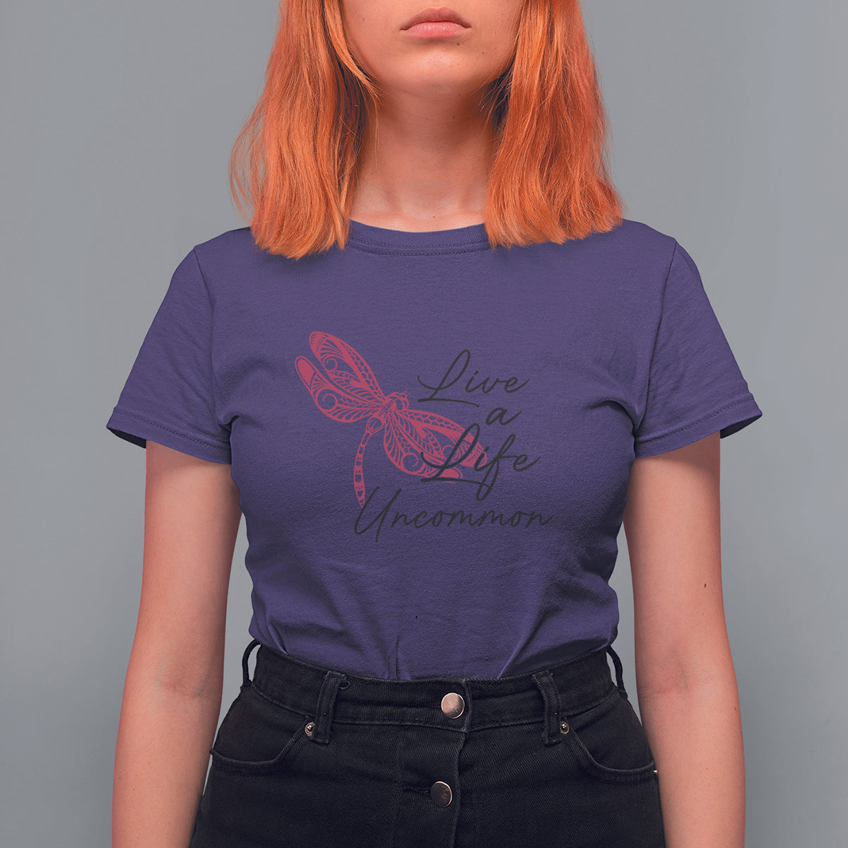 Simple Boho Dragonfly Shirt Live A Life Uncommon Inspirational Spiritual Dragonfly T-Shirt for Women, Dragonfly Gift, Spiritual Shirt T Shirt For Women - Wonder Print Shop